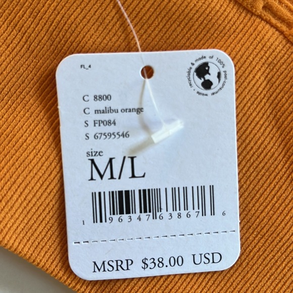 NWT Free People Intimately Malibu Orange Bra - Picture 6 of 7